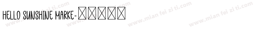 Hello Sunshine Marke字体转换